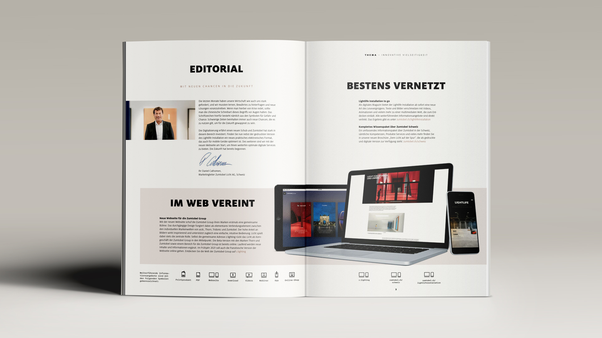 02-Inner-Pages-Magazine-A4-Presentation_2-3.jpeg Innenseite Magazin Lightlife Installation Magazin Zumtobel Licht AG