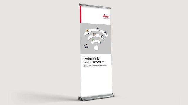 Rollup Leica Wi-Fi Education Solution Hörsaal als Wi-Fi-Zeichen