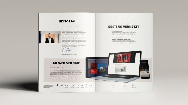 Innenseite Magazin Lightlife Installation Magazin Zumtobel Licht AG