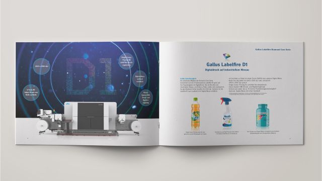 Innenseite Produktbroschüre Gallus Labelfire Modell D1