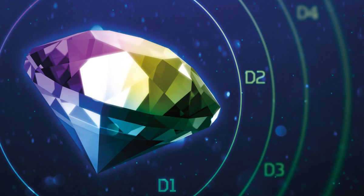 Keyvisual der Diamond Series Kampagne mit Brillant in 4 Druckfarben