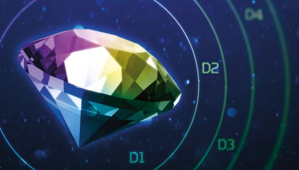 Keyvisual der Diamond Series Kampagne mit Brillant in 4 Druckfarben